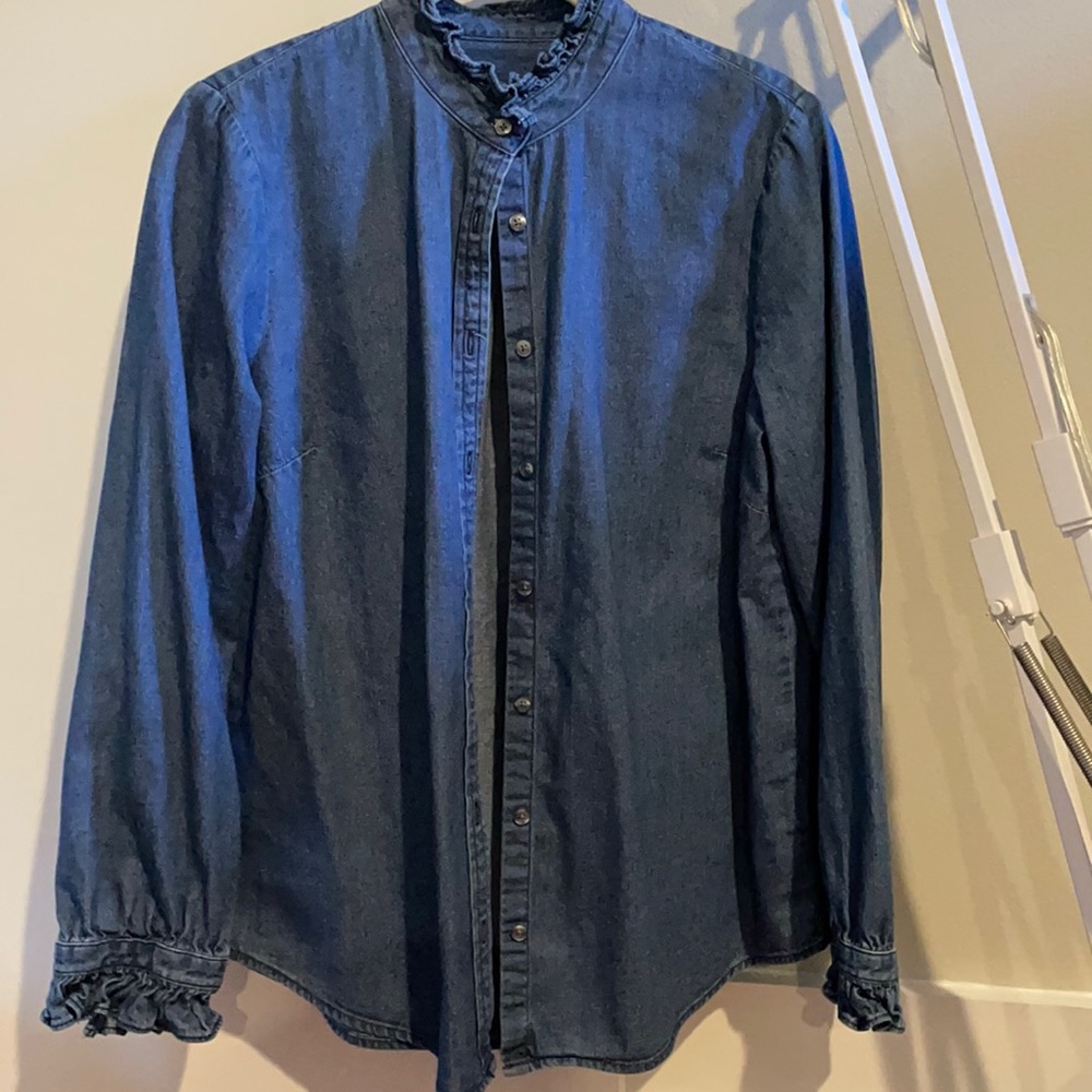 Ruffleneck J.Crew Denim Shirt
